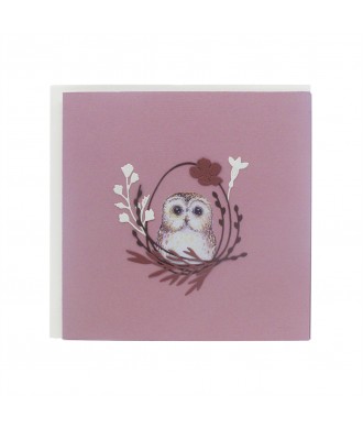 Carte naissance hibou