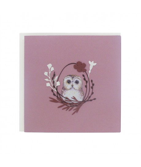 Carte naissance hibou