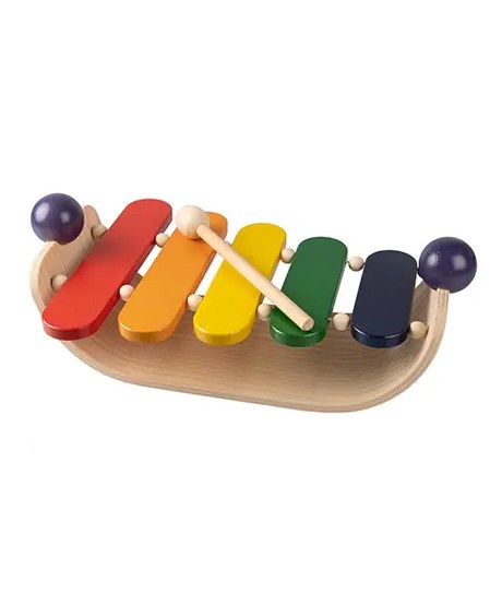 Xylophone en bois multicolore