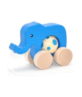 Éléphant bleu à tirer