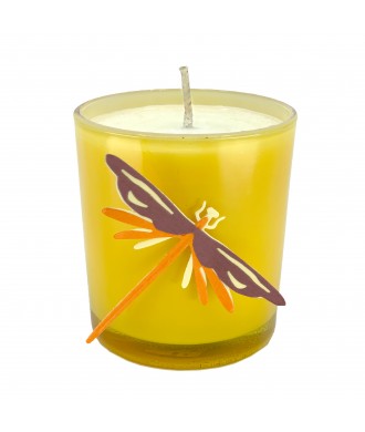 Bougie verre jaune - jasmin