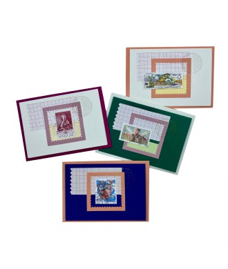 Petites cartes rectangles - Timbres uniques