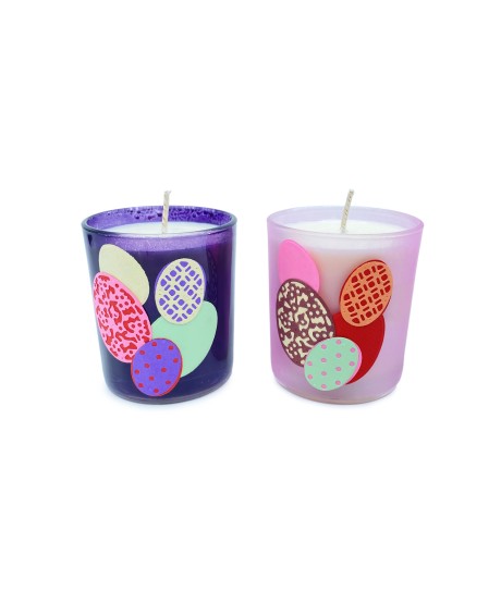 Bougies pâques rose-violet Bougies pâques rose-violet