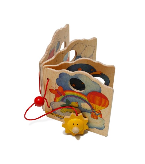 Livre en bois soleil