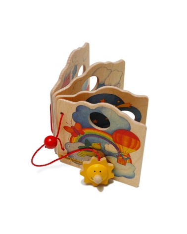 Livre en bois soleil