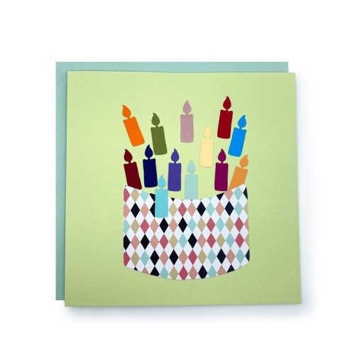Carte anniversaire bougies