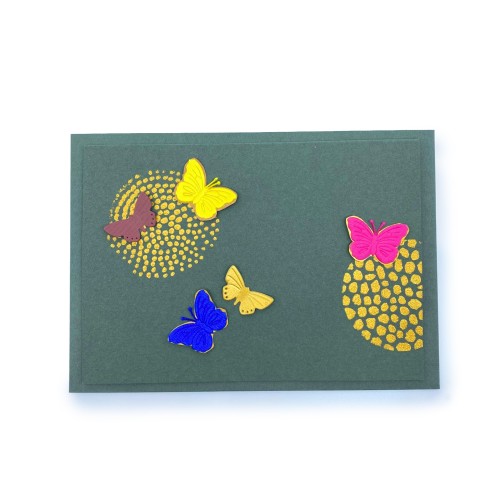 Carte petits papillons colorés