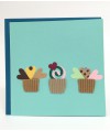 Carte petits cupcake turquoise