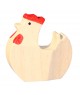 Poule debout blanche