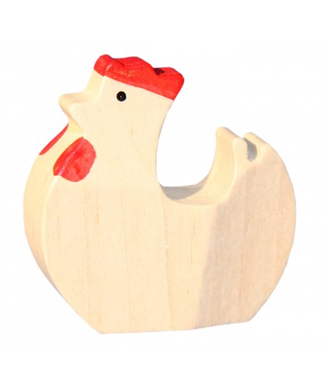 Poule debout blanche