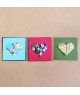 mini-cartes avec enveloppe cœur origami