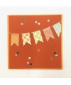 Carte anniversaire fanions (orange)