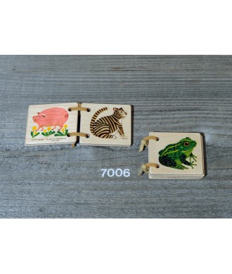 Mini ivre en bois animaux