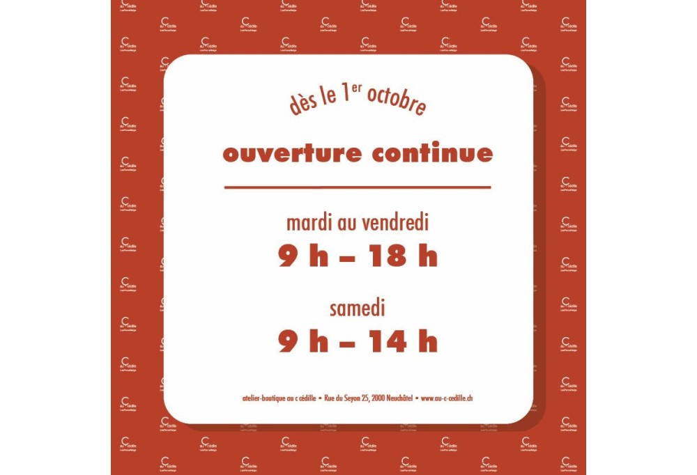 Nouveaux horaires dès le 1er octobre