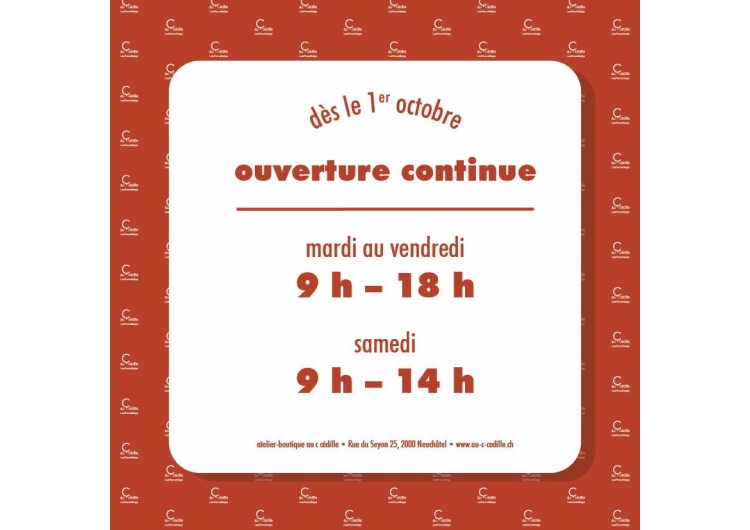 Nouveaux horaires dès le 1er octobre