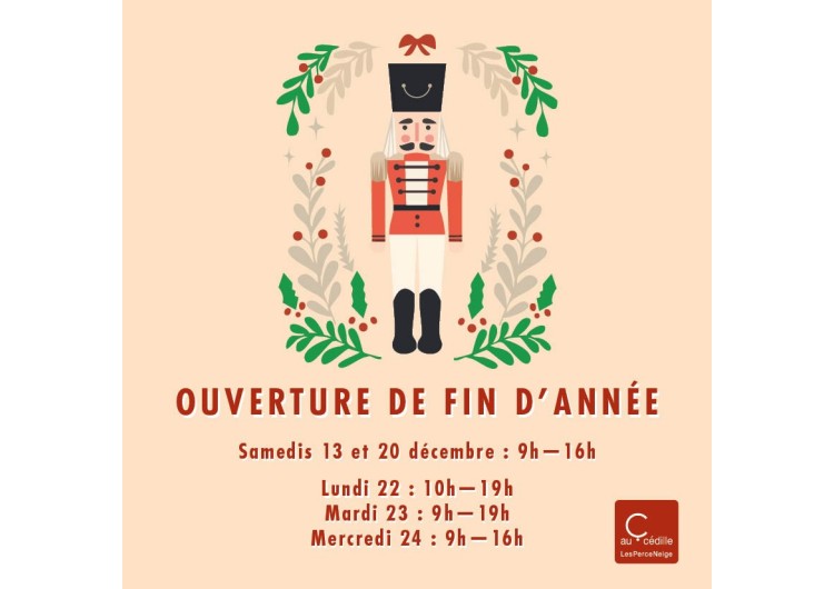 Horaires de fin d'année