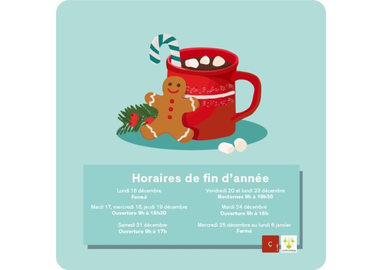 Horaires de fin d'année