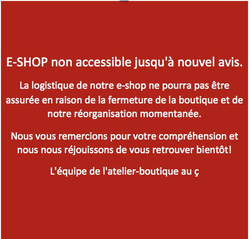 e-shop fermé